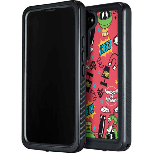 Looney Tunes Marvin the Martian Patches Galaxy S24 Plus Waterproof Case